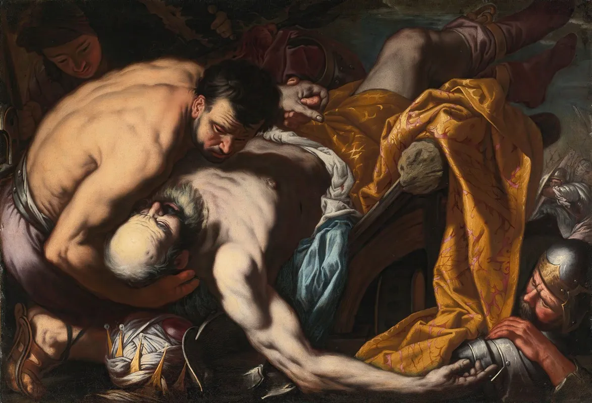 The Death Of King Josiah Wall Art by Antonio Zanchi - High-Resolution Digital Print