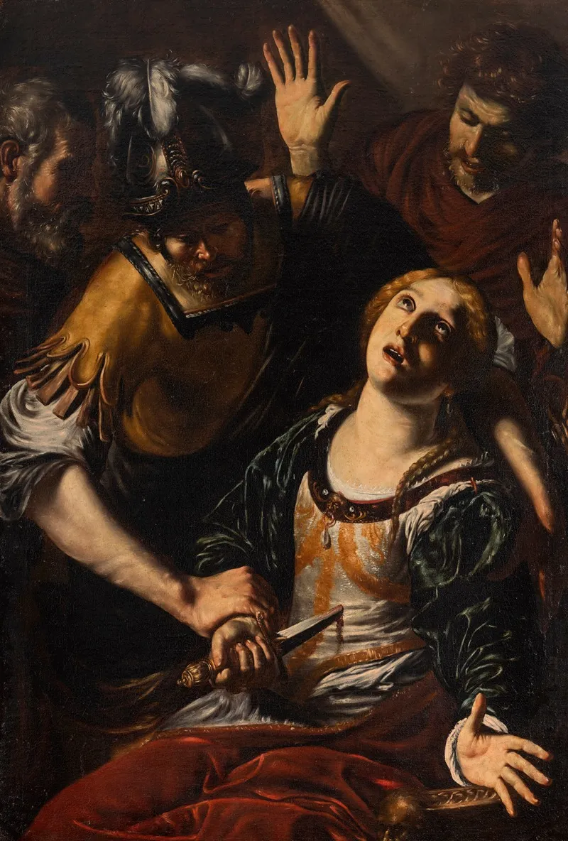 The Death Of Lucretia 6 Wall Art by Orazio Borgianni - High-Resolution Digital Print