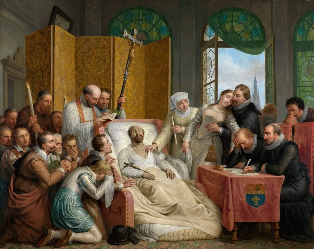 The Death Of Peter Paul Rubens Wall Art by Mattheus Ignatius van Bree - High-Resolution Digital Print