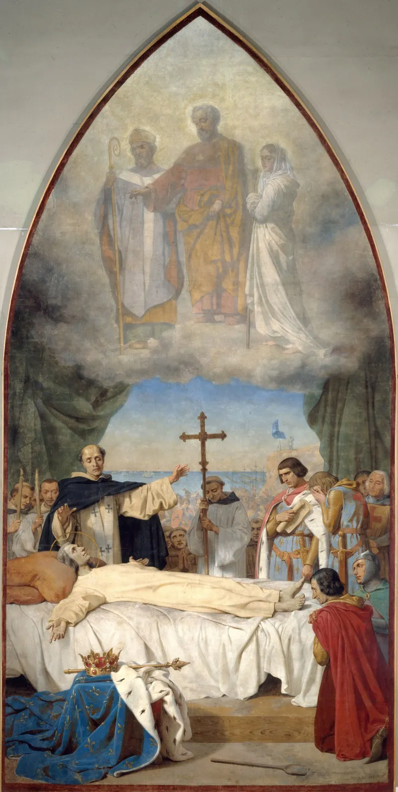 The Death Of Saint Louis 2 Wall Art by Auguste Jean-Baptiste Leloir - High-Resolution Digital Print