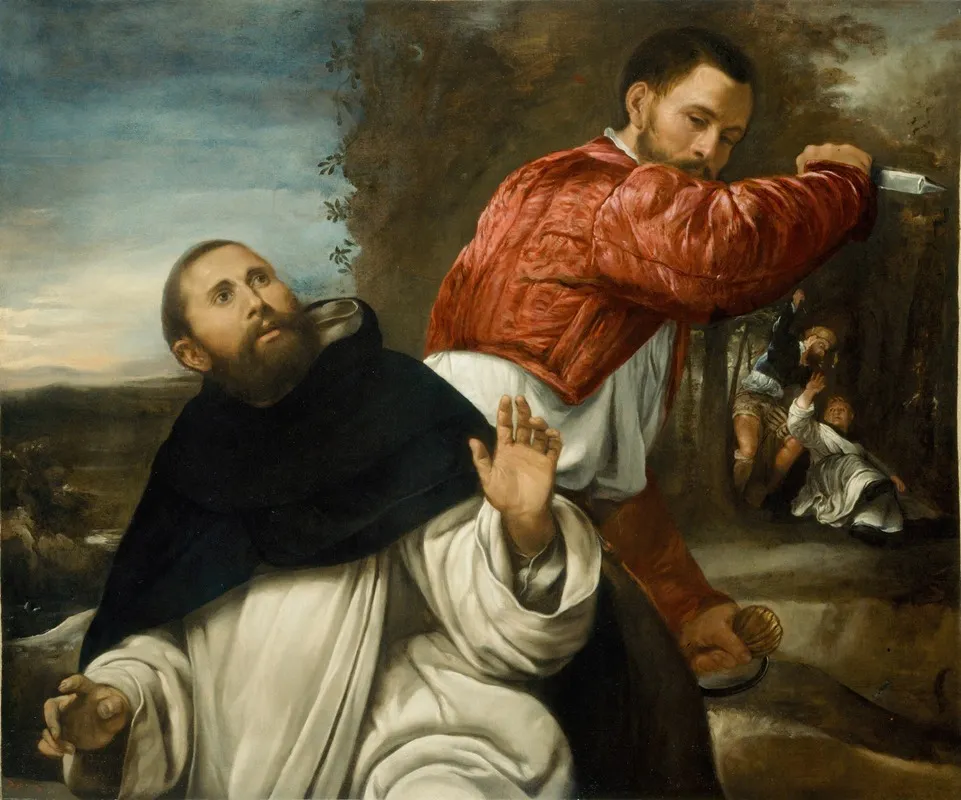 The Death Of St Peter Martyr Wall Art by Giovanni Girolamo Savoldo - High-Resolution Digital Print