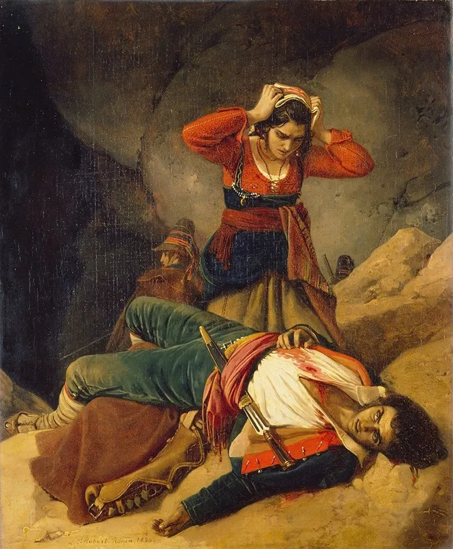 The Death Of The Brigand Wall Art by Louis Léopold Robert - High-Resolution Digital Print