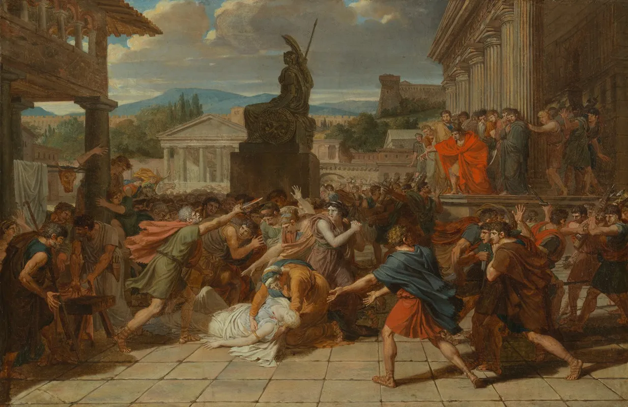 The Death Of Virginia Wall Art by Guillaume-Guillon Lethière - High-Resolution Digital Print