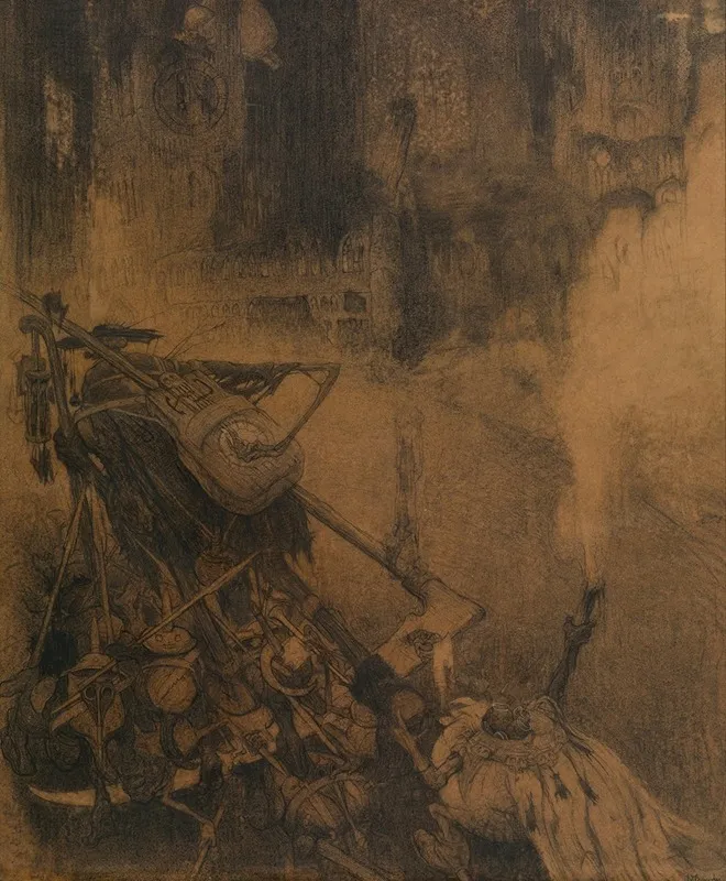 The Death Of Ypres Wall Art by Jules De Bruycker - High-Resolution Digital Print