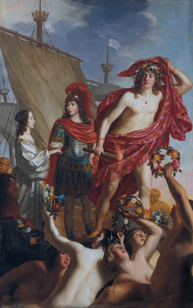 The Debarkation Of Mary Stuart Greeted By Willem Ii Wall Art by Gerard van Honthorst - High-Resolution Digital Print