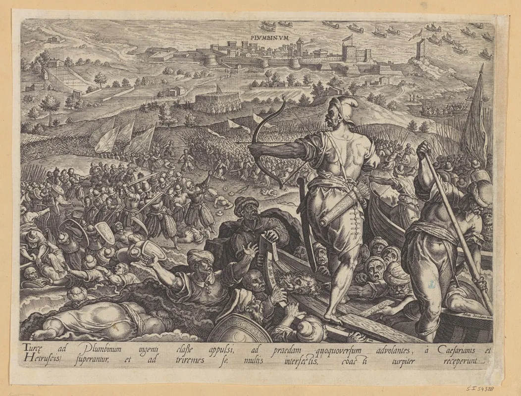 The Defeat Of The Turcs At Plumbinum Wall Art by Stradanus - High-Resolution Digital Print