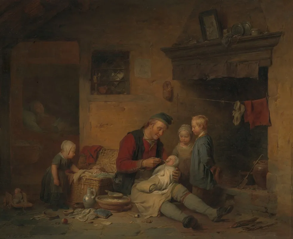 The Delivery Room Wall Art by Ferdinand de Braekeleer - High-Resolution Digital Print