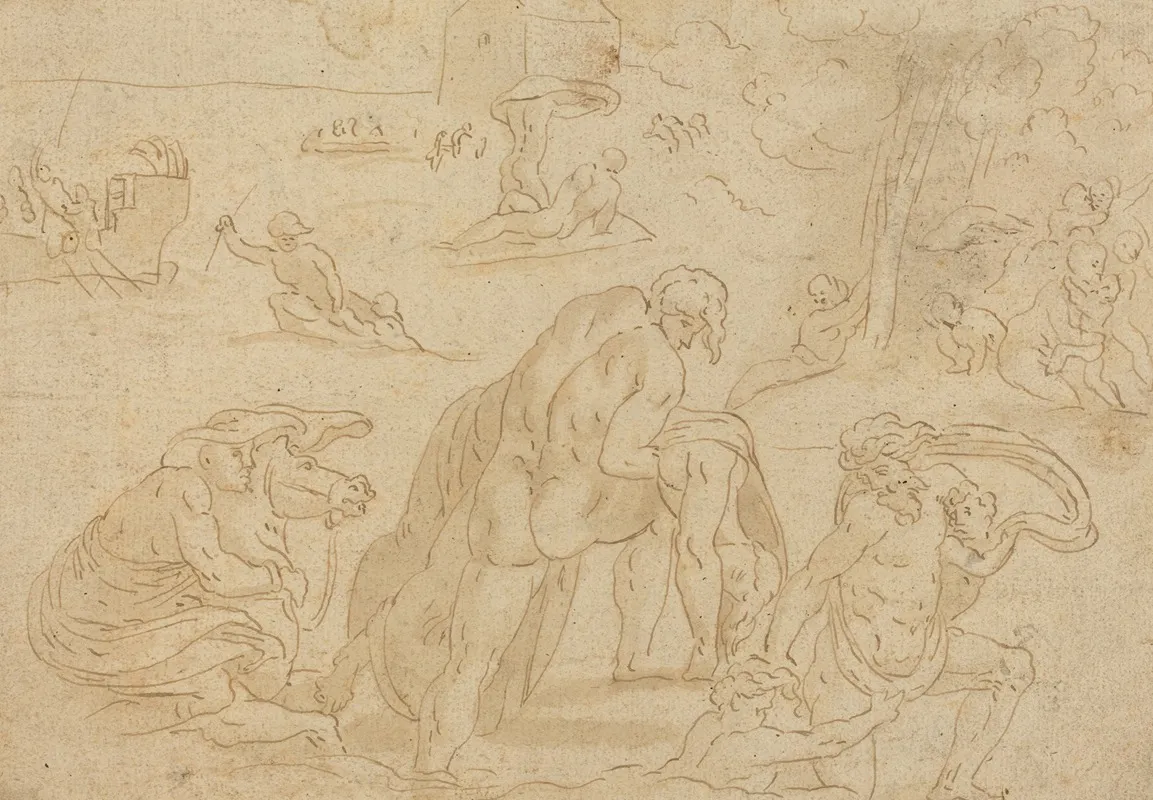 The Deluge From The Loggia Of The Vatican Wall Art by After Raphael - High-Resolution Digital Print