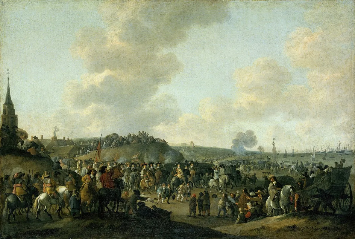 The Departure Of Charles Ii Of England From Scheveningen June 2 1660 Wall Art by Hendrick de Meijer - High-Resolution Digital Print