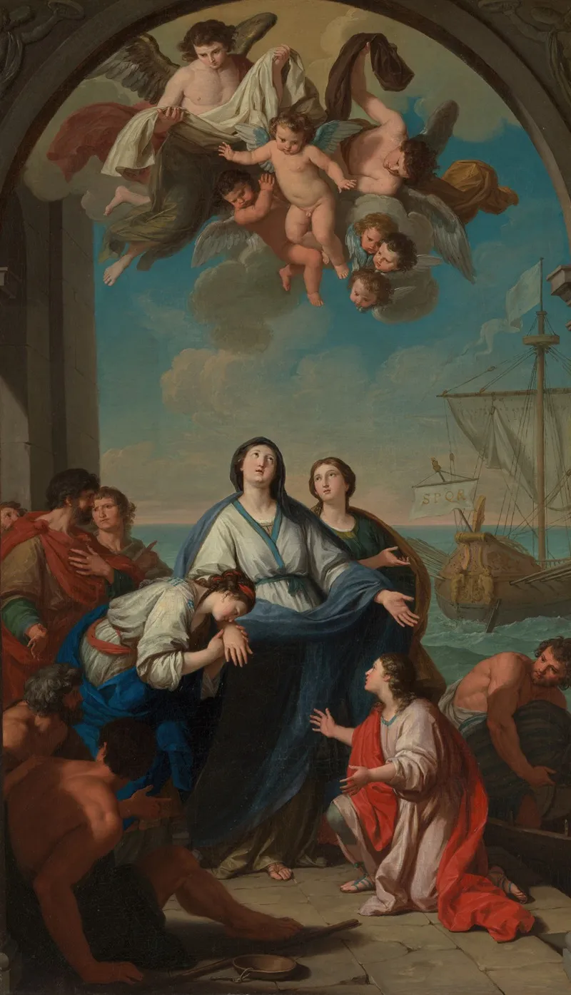 The Departure Of Saints Paula And Eustochium For The Holy Land Wall Art by Giuseppe Bottani - High-Resolution Digital Print