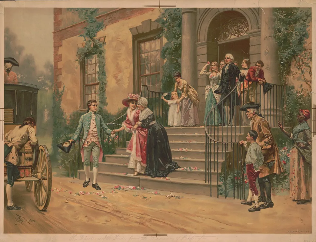 The Departure Of The Bride From The Mansion Of Washington