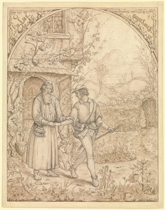 The Departure Of The Prodigal Son 3 Wall Art by George Friedrich Kayser - High-Resolution Digital Print