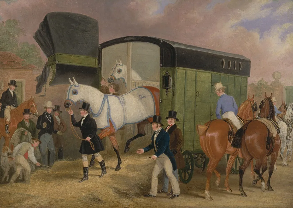 The Derby Pets The Arrival Wall Art by James Pollard - High-Resolution Digital Print
