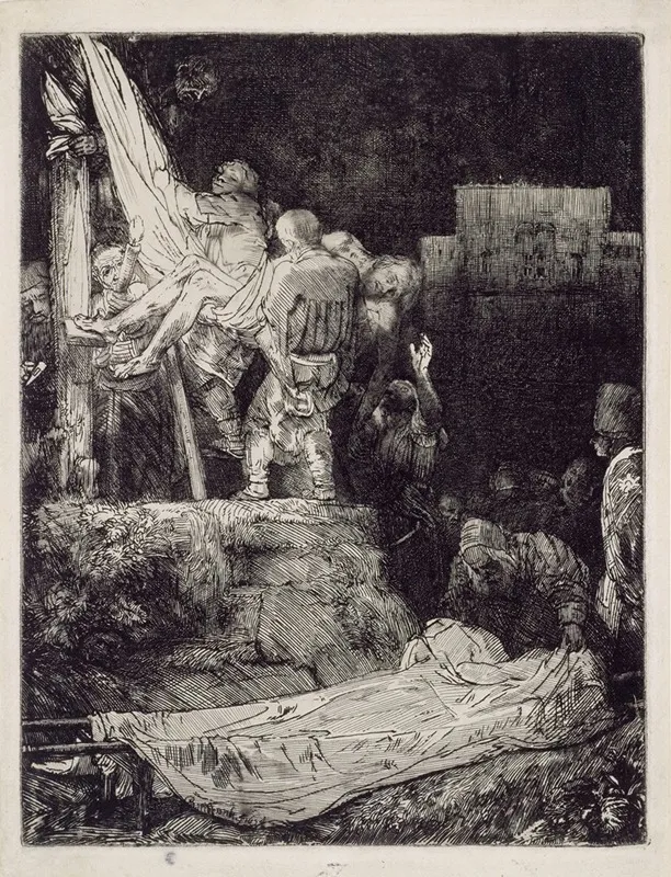 The Descent From The Cross By Torchlight Wall Art by Rembrandt van Rijn - High-Resolution Digital Print
