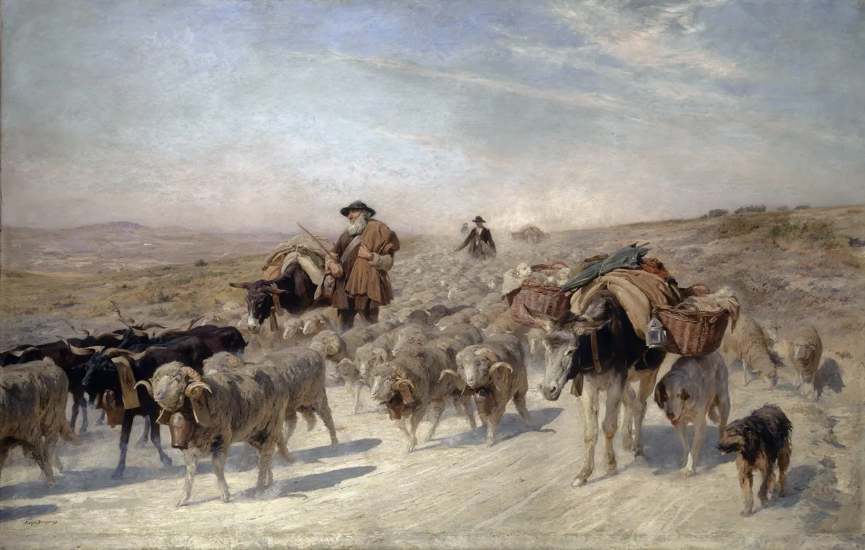 The Descent Of The Herds Wall Art by Eugène Burnand - High-Resolution Digital Print
