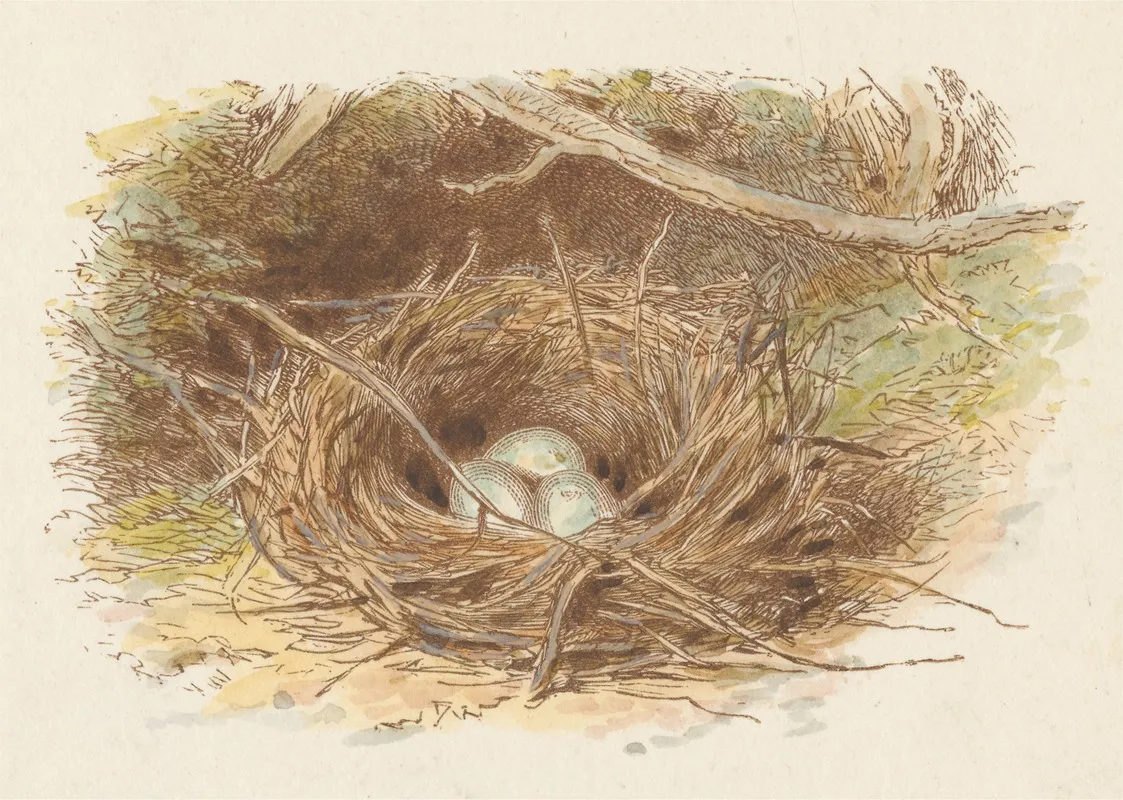 The Deserted Nest Tail Piece Wall Art by Alfred W. Cooper - High-Resolution Digital Print