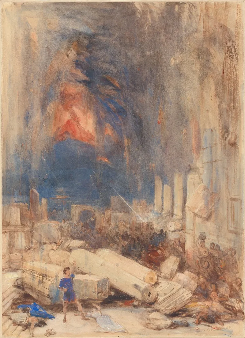 The Destruction Of Pompeii 2 Wall Art by David Roberts - High-Resolution Digital Print
