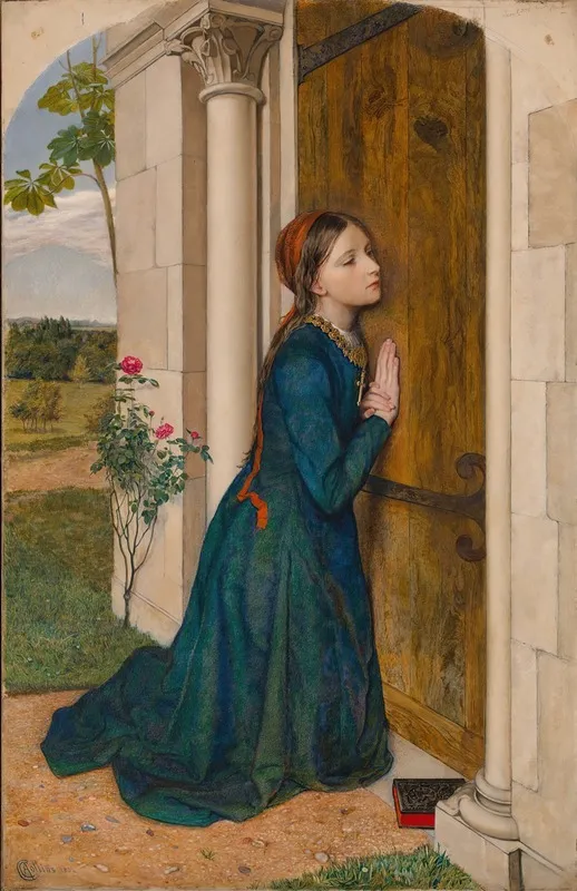 The Devout Childhood Of St Elizabeth Of Hungary Wall Art by Charles Allston Collins - High-Resolution Digital Print