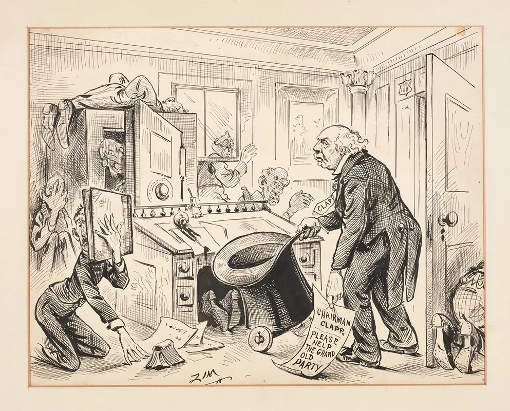 The Difficulties Of Soliciting Campaign Funds Wall Art by Eugene Zimmerman - High-Resolution Digital Print