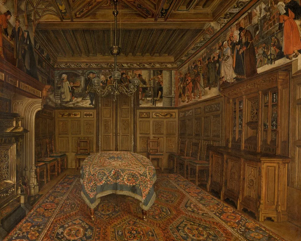The Dining Room At The Home Of The Artist Henri Leys Wall Art by Henri de Braekeleer - High-Resolution Digital Print