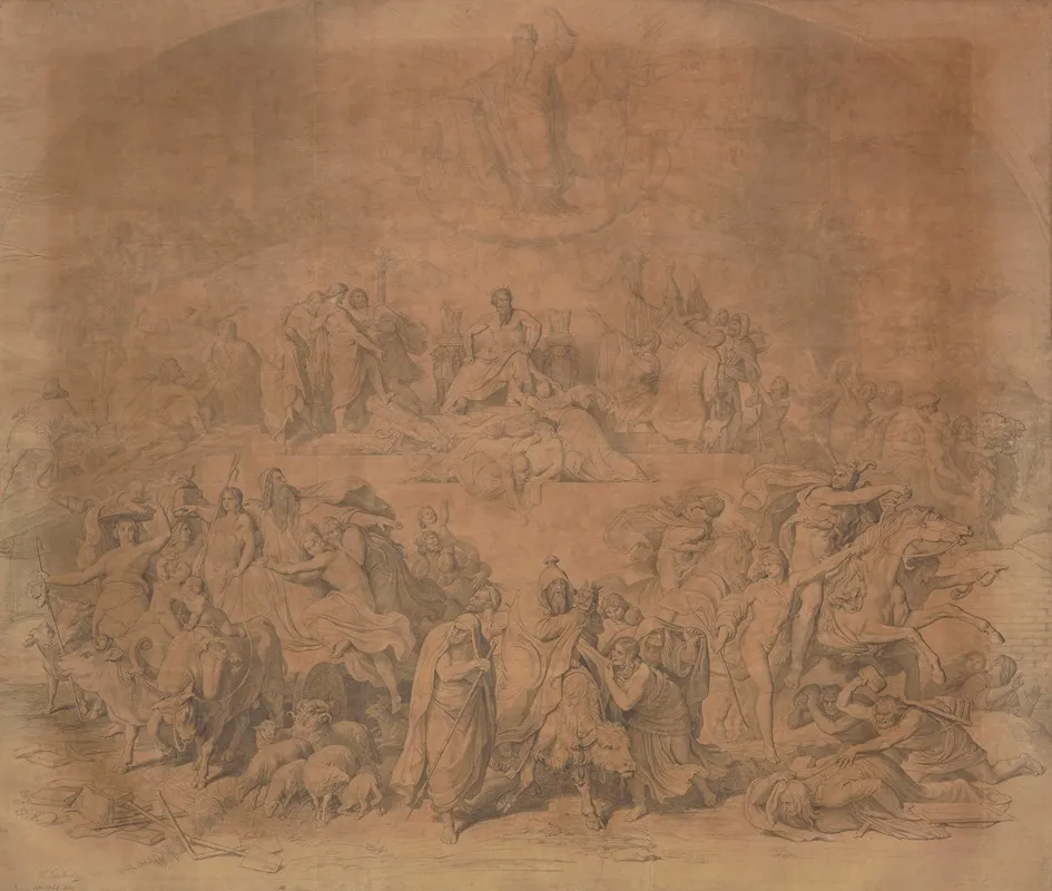 The Dispersion Of People Wall Art by Wilhelm von Kaulbach - High-Resolution Digital Print