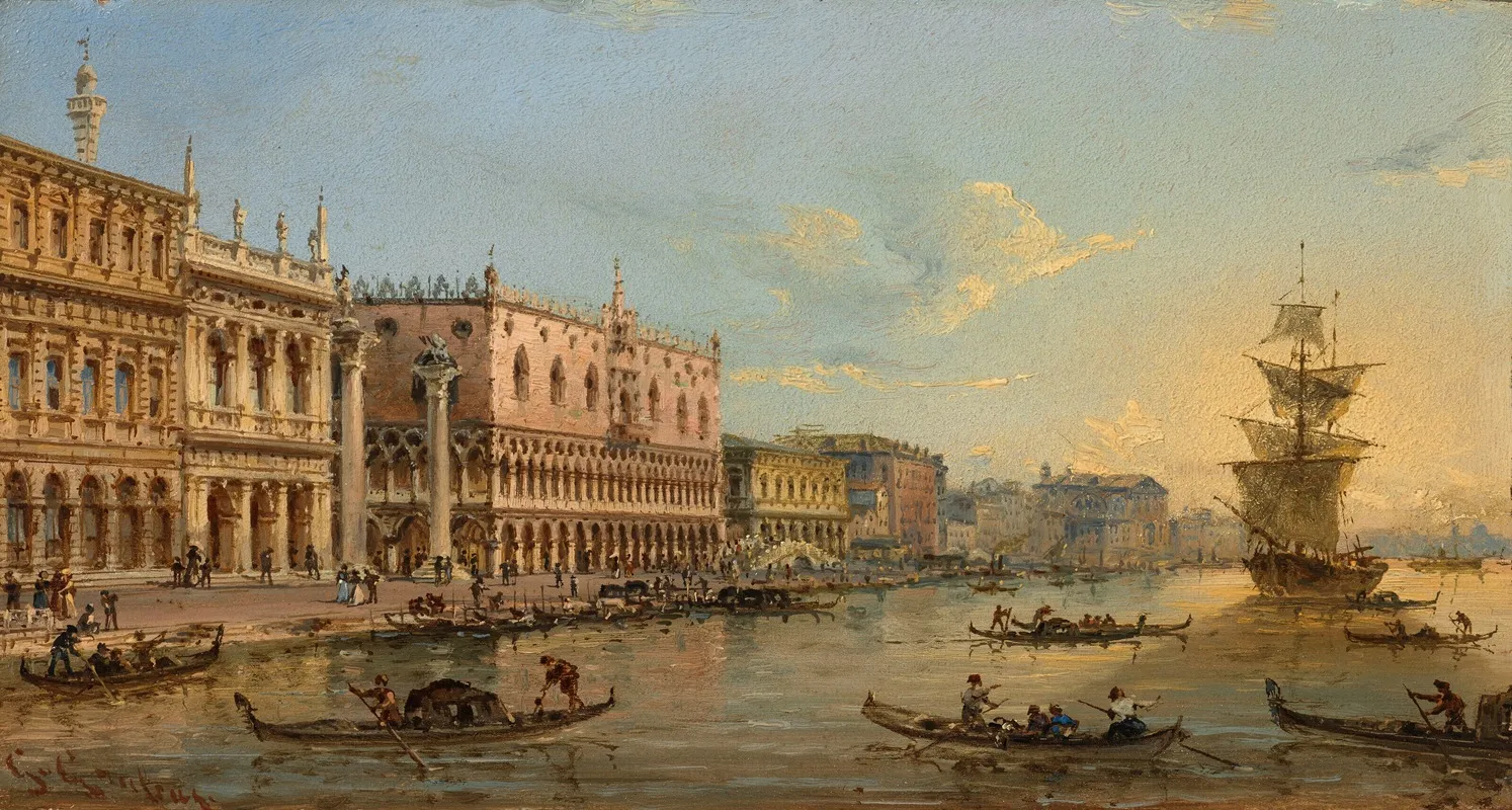 The Doges Palace And Grand Canal Venice