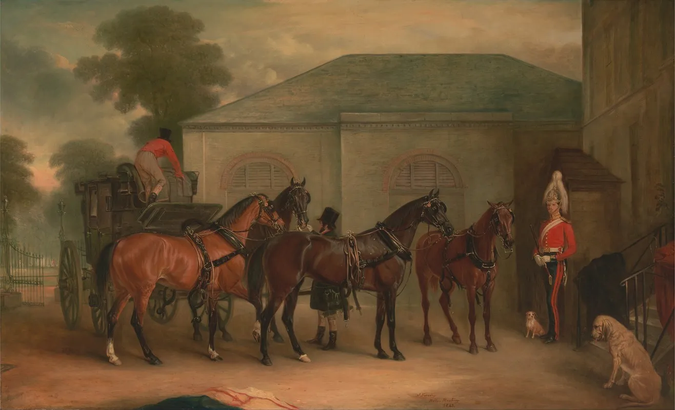 The Drag Of Sir Watkin Williams Wynn Wall Art by John Ferneley - High-Resolution Digital Print