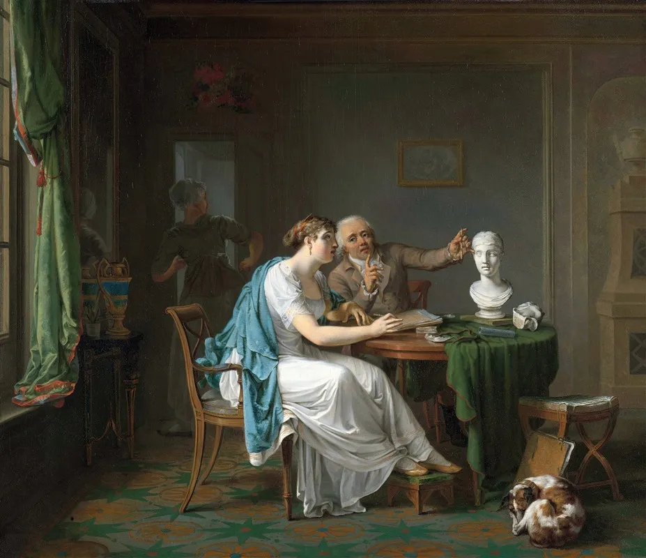 The Drawing Lesson 3 Wall Art by Louis Moritz - High-Resolution Digital Print