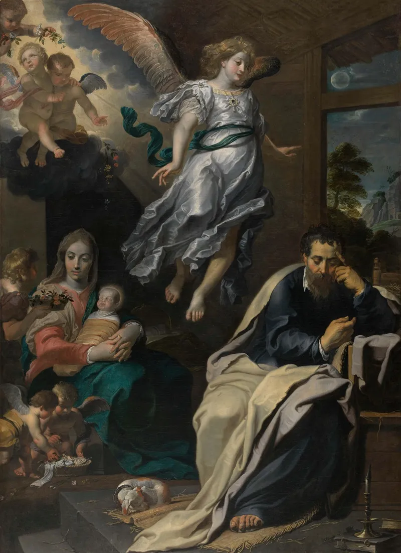The Dream Of Saint Joseph 2 Wall Art by Gerard Seghers - High-Resolution Digital Print