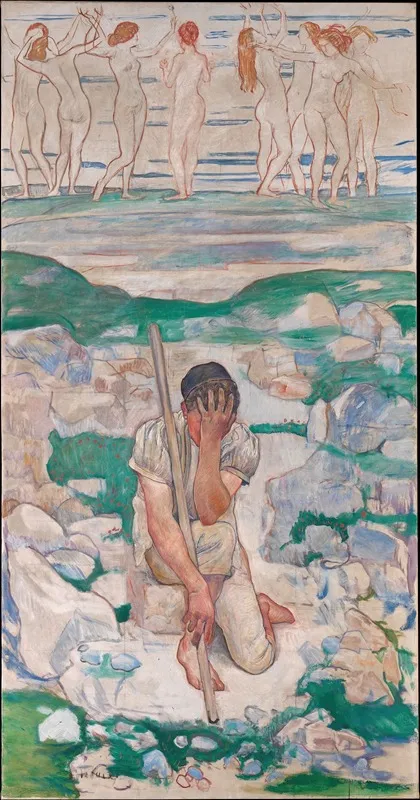 The Dream Of The Shepherd Wall Art by Ferdinand Hodler - High-Resolution Digital Print
