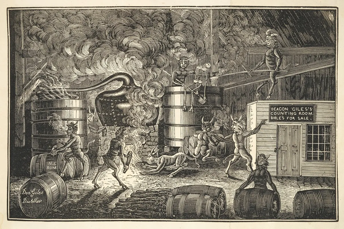 The Dream Or The True History Of Deacon Giles Distillery And Deacon Jones Brewery Wall Art by George Barrell Cheever - High-Resolution Digital Print