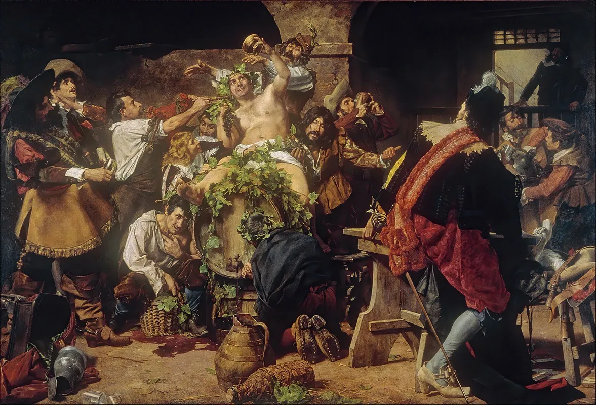 The Drunkards Bacchanal Wall Art by Antonio Fabrés - High-Resolution Digital Print