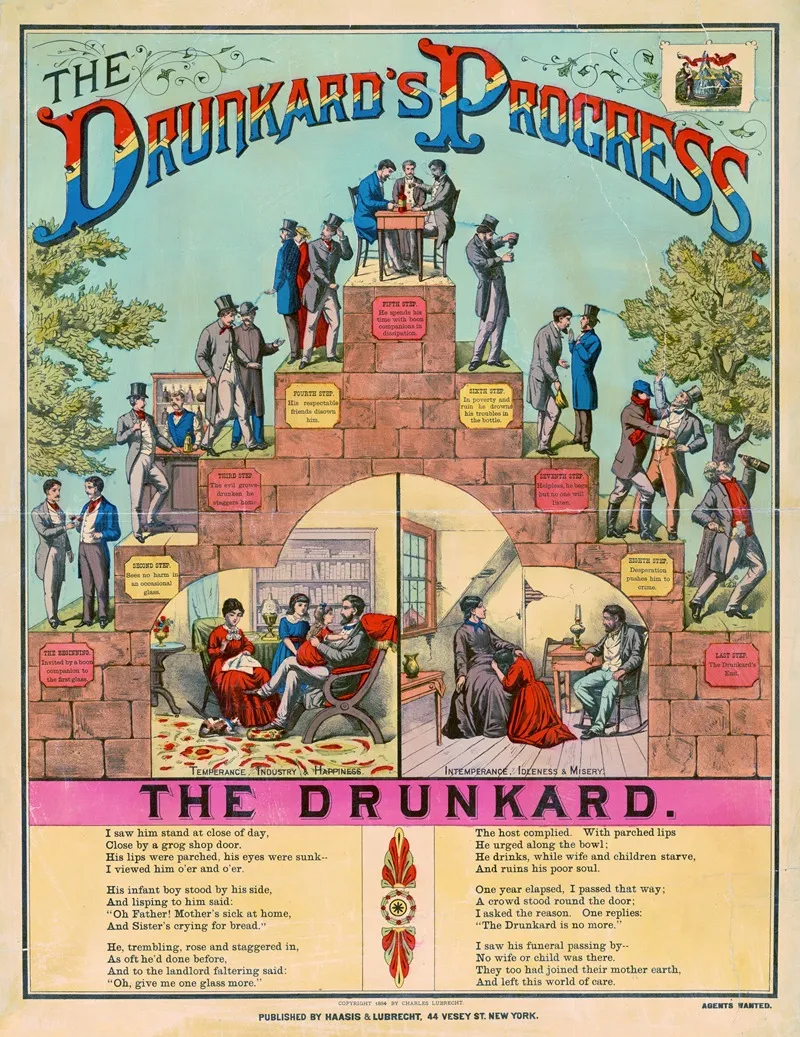 The Drunkards Progress Wall Art by Charles Lubrecht - High-Resolution Digital Print