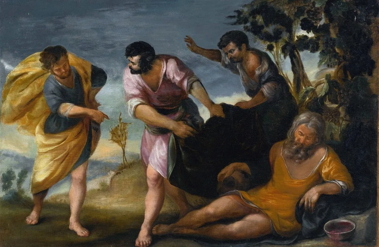 The Drunkenness Of Noah Wall Art by Juan Antonio De Frias y Escalante - High-Resolution Digital Print