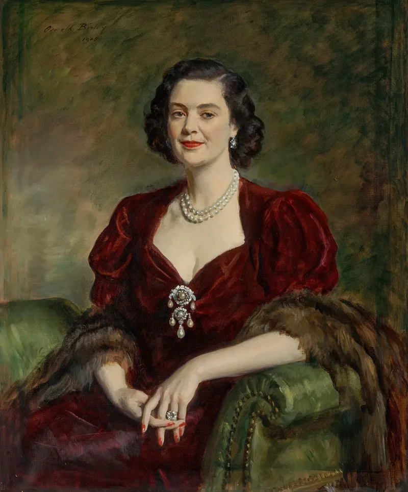 The Duchess Of Roxburghe Mary Innes Ker 1915 2014 Wall Art by Sir Oswald Birley - High-Resolution Digital Print