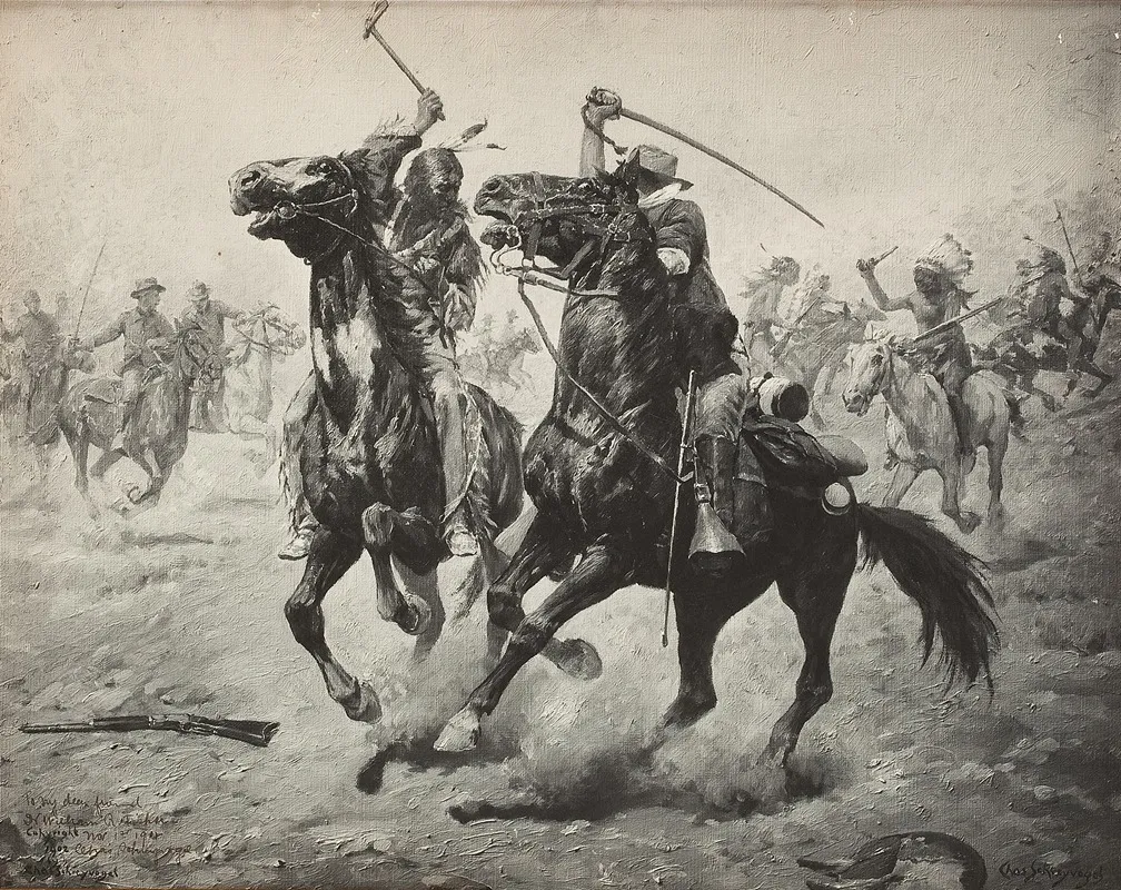 The Duel 2 Wall Art by Charles Schreyvogel - High-Resolution Digital Print