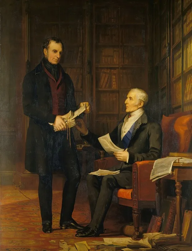 The Duke Of Wellington With Colonel Gurwood At Apsley House Wall Art by Andrew Morton - High-Resolution Digital Print
