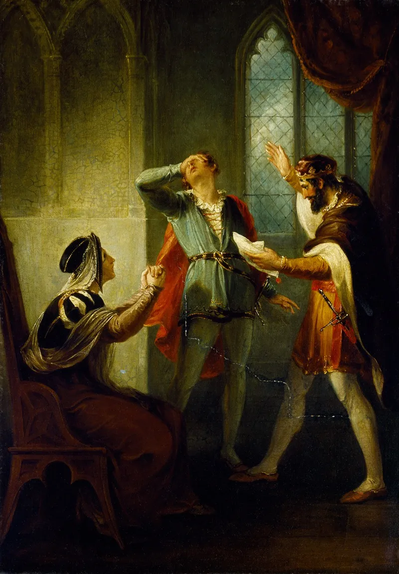 The Duke Of York Discovering His Son Aumerles Treachery