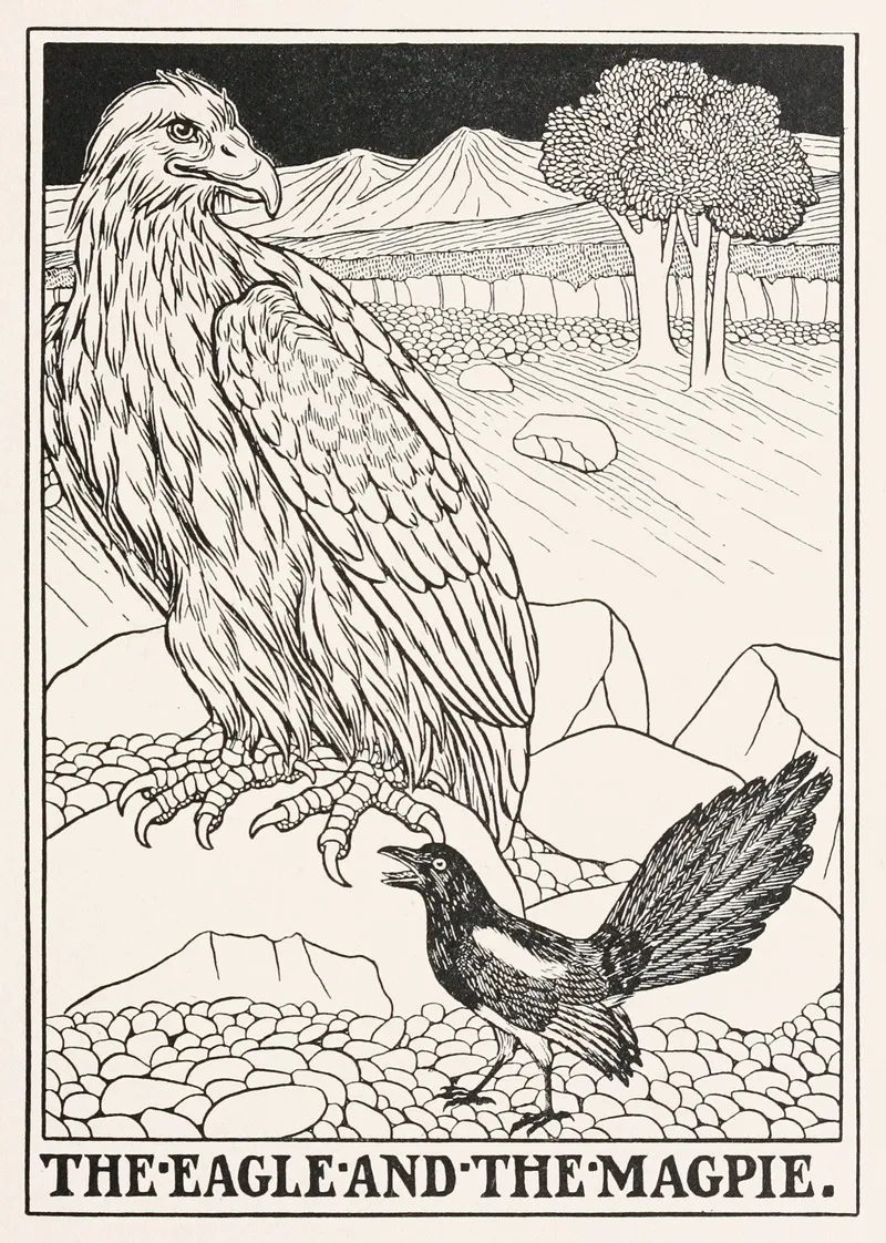 The Eagle And The Magpie 2 Wall Art by Percy J. Billinghurst - High-Resolution Digital Print