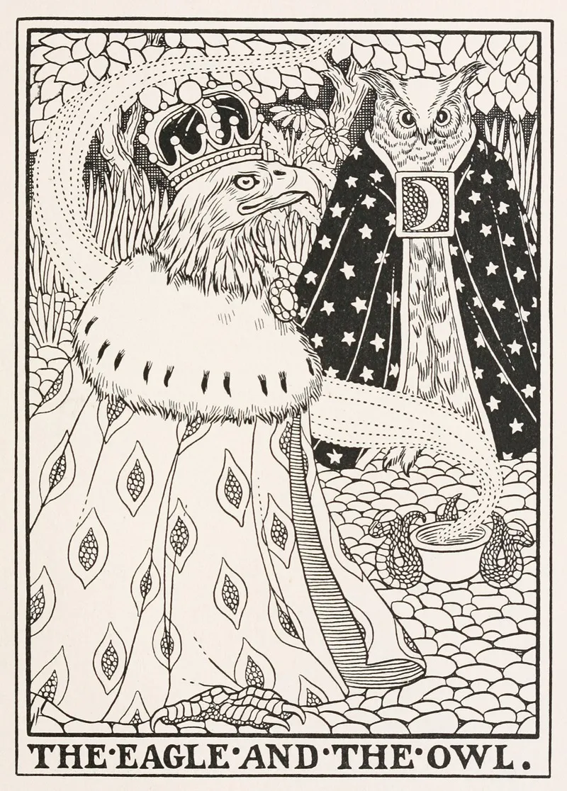 The Eagle And The Owl 2 Wall Art by Percy J. Billinghurst - High-Resolution Digital Print