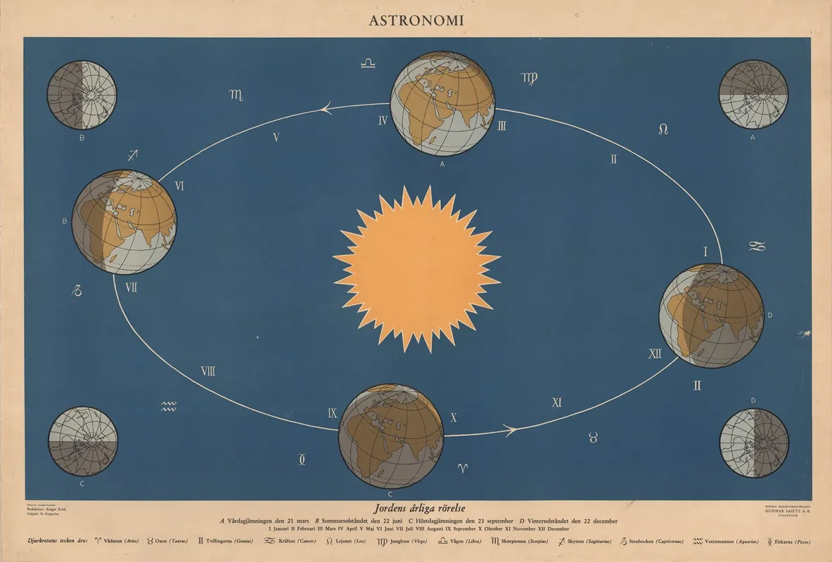 The Earths Annual Motion Wall Art by N. Ringström - High-Resolution Digital Print