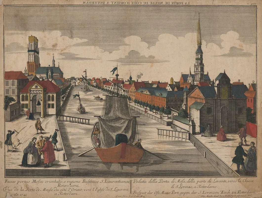 The East Entrance To The Museum In Rotterdam Wall Art by Georg Balthasar Probst - High-Resolution Digital Print