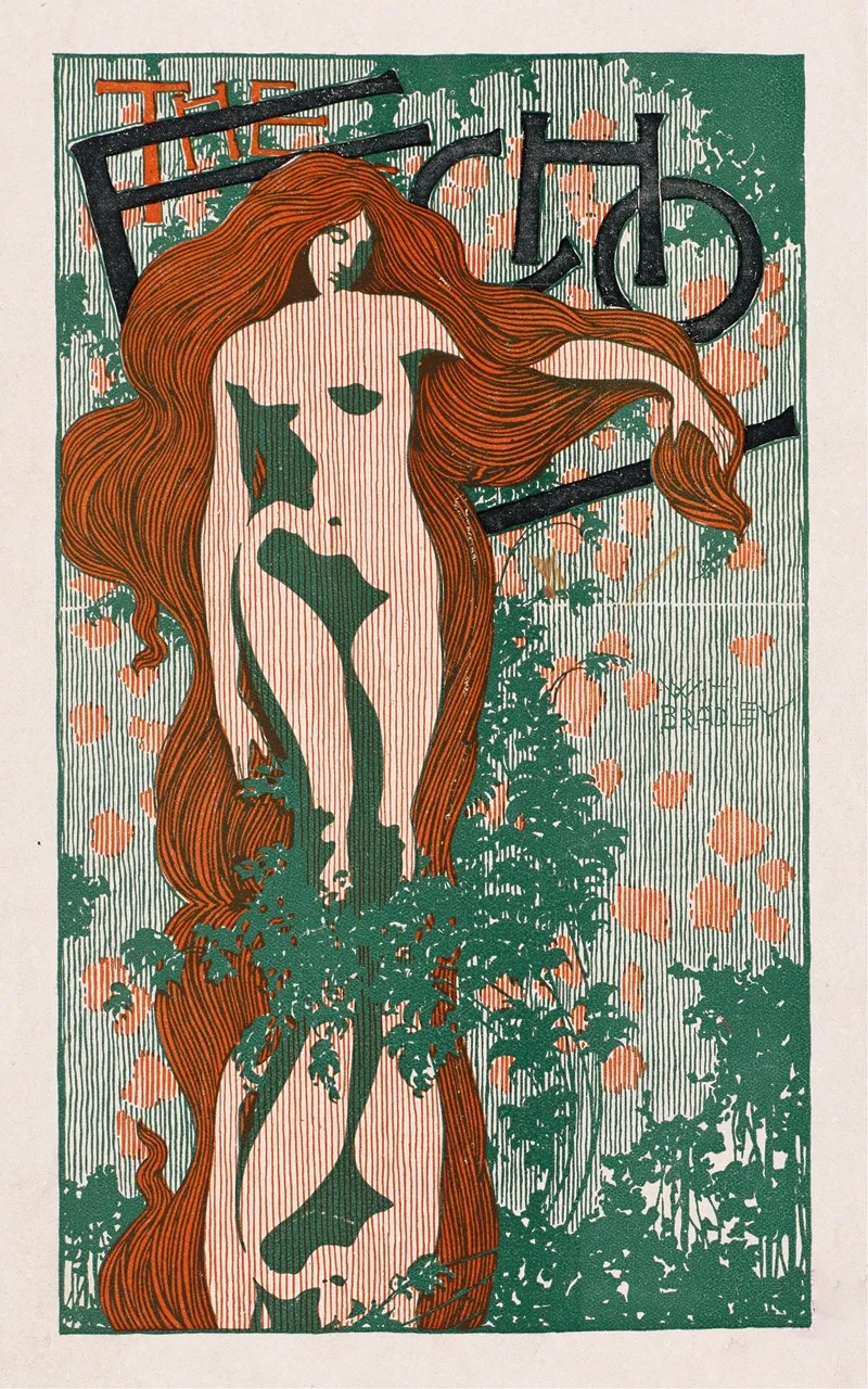 The Echo Chicago June 1 1895 Wall Art by Will Bradley - High-Resolution Digital Print
