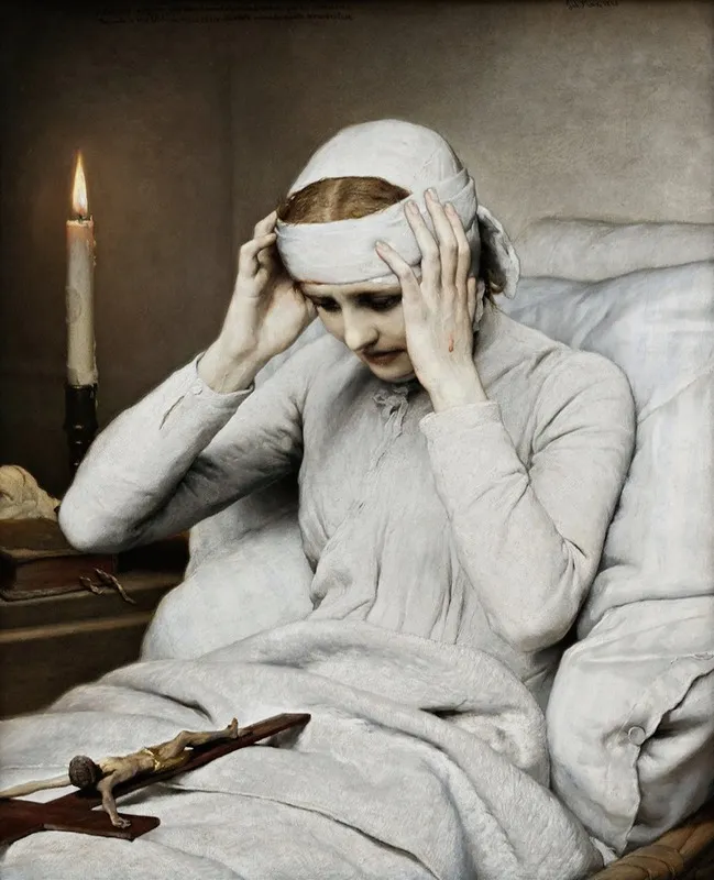 The Ecstatic Virgin Anna Katharina Emmerich Wall Art by Gabriel von Max - High-Resolution Digital Print