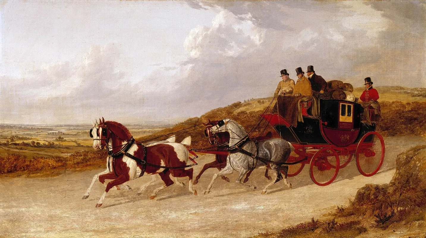 The Edinburgh And London Royal Mail Wall Art by John Frederick Herring Snr. - High-Resolution Digital Print