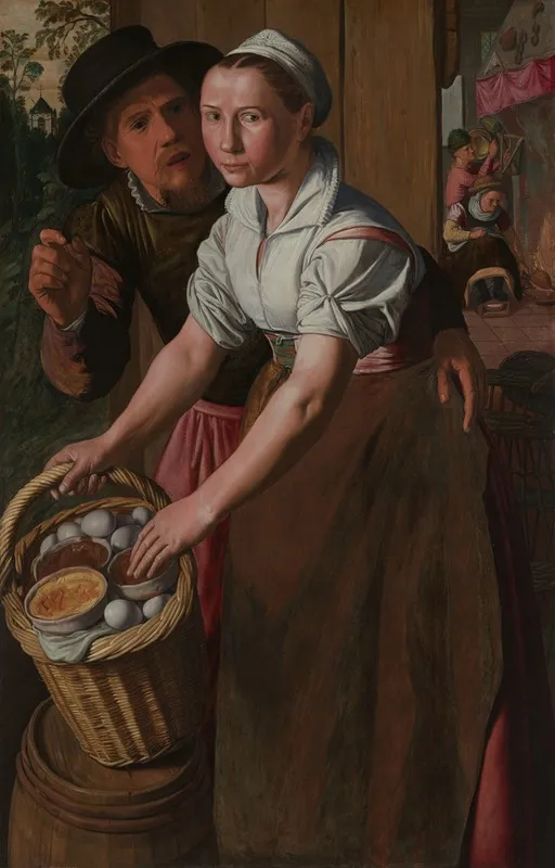 The Egg Girl Wall Art by Pieter Aertsen - High-Resolution Digital Print