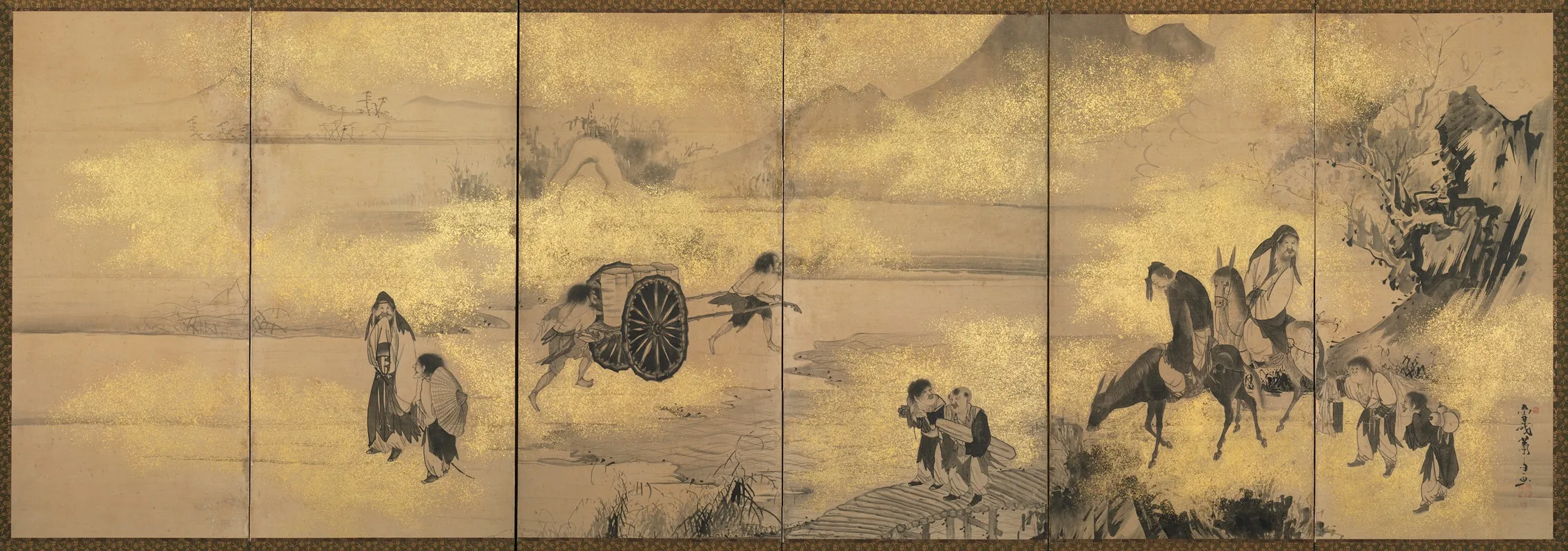 The Eight Immortals Of The Wine Cup 2 Wall Art by Soga Shōhaku - High-Resolution Digital Print