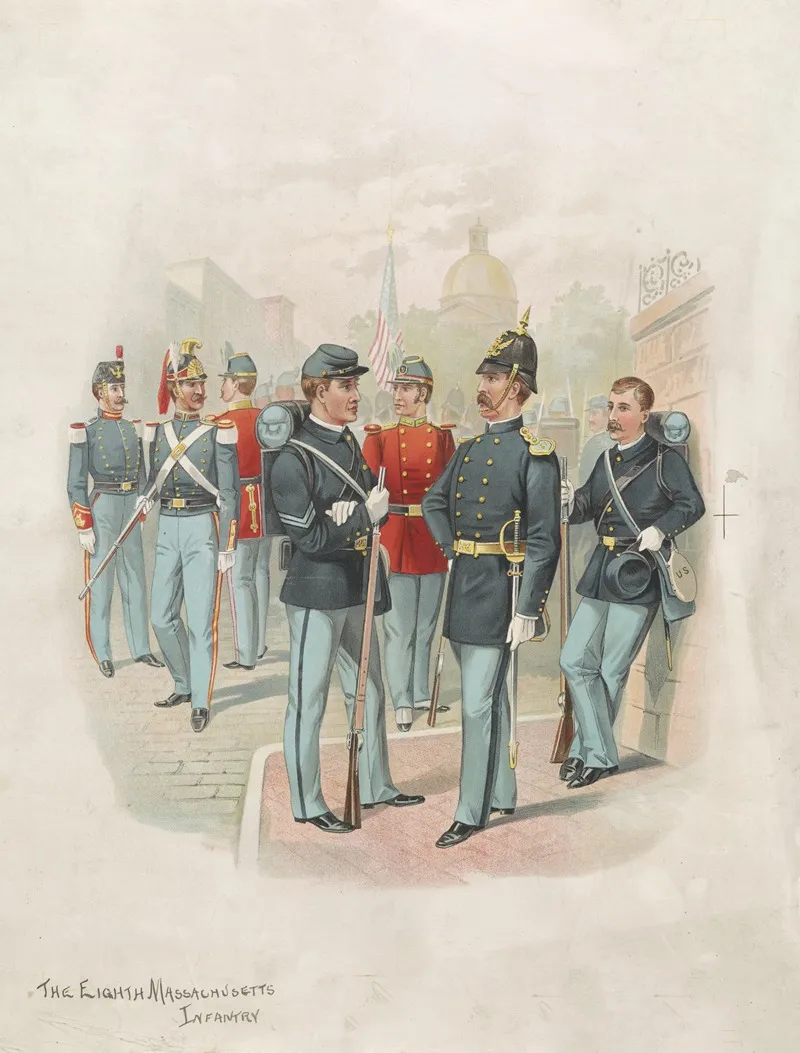 The Eighth Massachusetts Infantry Wall Art by G.H. Buek &amp; Co. - High-Resolution Digital Print