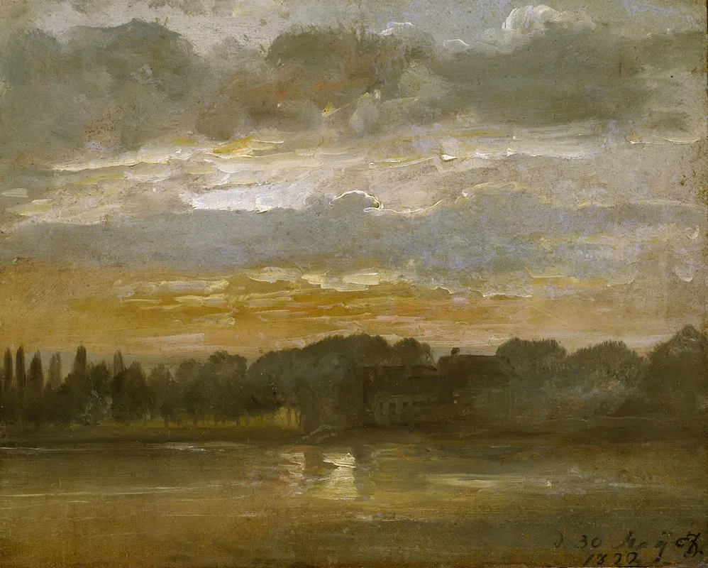 The Elb In The Evening Wall Art by Johan Christian Dahl - High-Resolution Digital Print