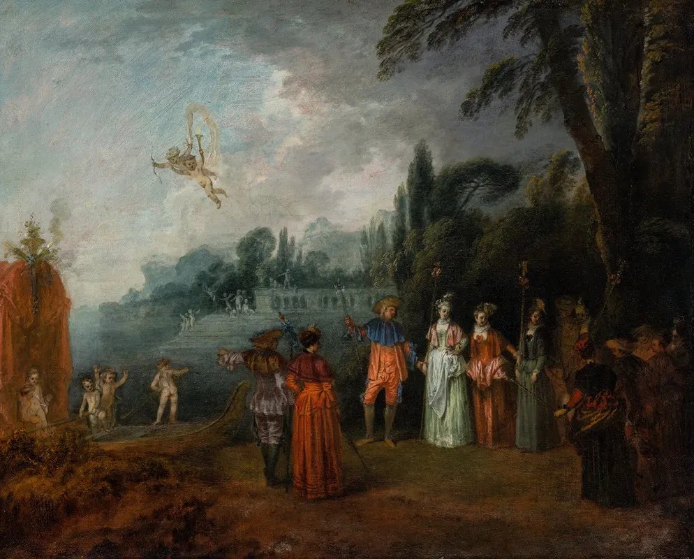 The Embarkation For Cythera Wall Art by Jean-Antoine Watteau - High-Resolution Digital Print
